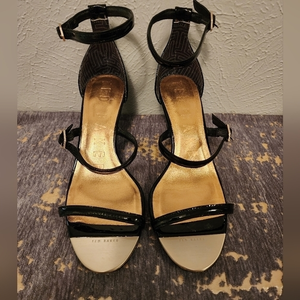 Ted Baker black strappy shoes size‎ 40 (9.5)